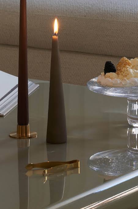 Ester and Erik Candle Holders 2pc - Matt Gold Medium