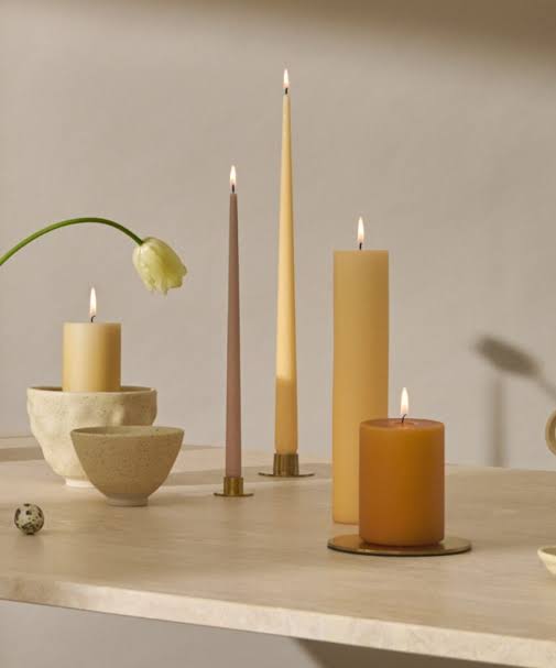 Ester and Erik Candle Holders 2pc - Matt Gold Medium