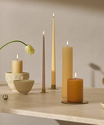 Ester and Erik Candle Holders 2pc - Matt Gold Medium