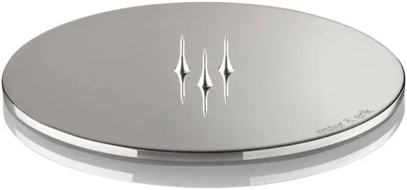 Ester & Erik Candle Plate Large - Silver Shiny