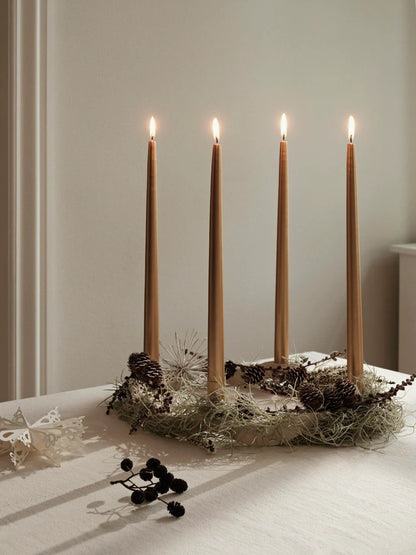 Smooth Taper Candle - Gold - Set 4