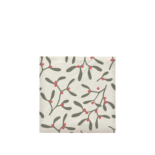 Mistletoe Paper Napkin 20 Pcs