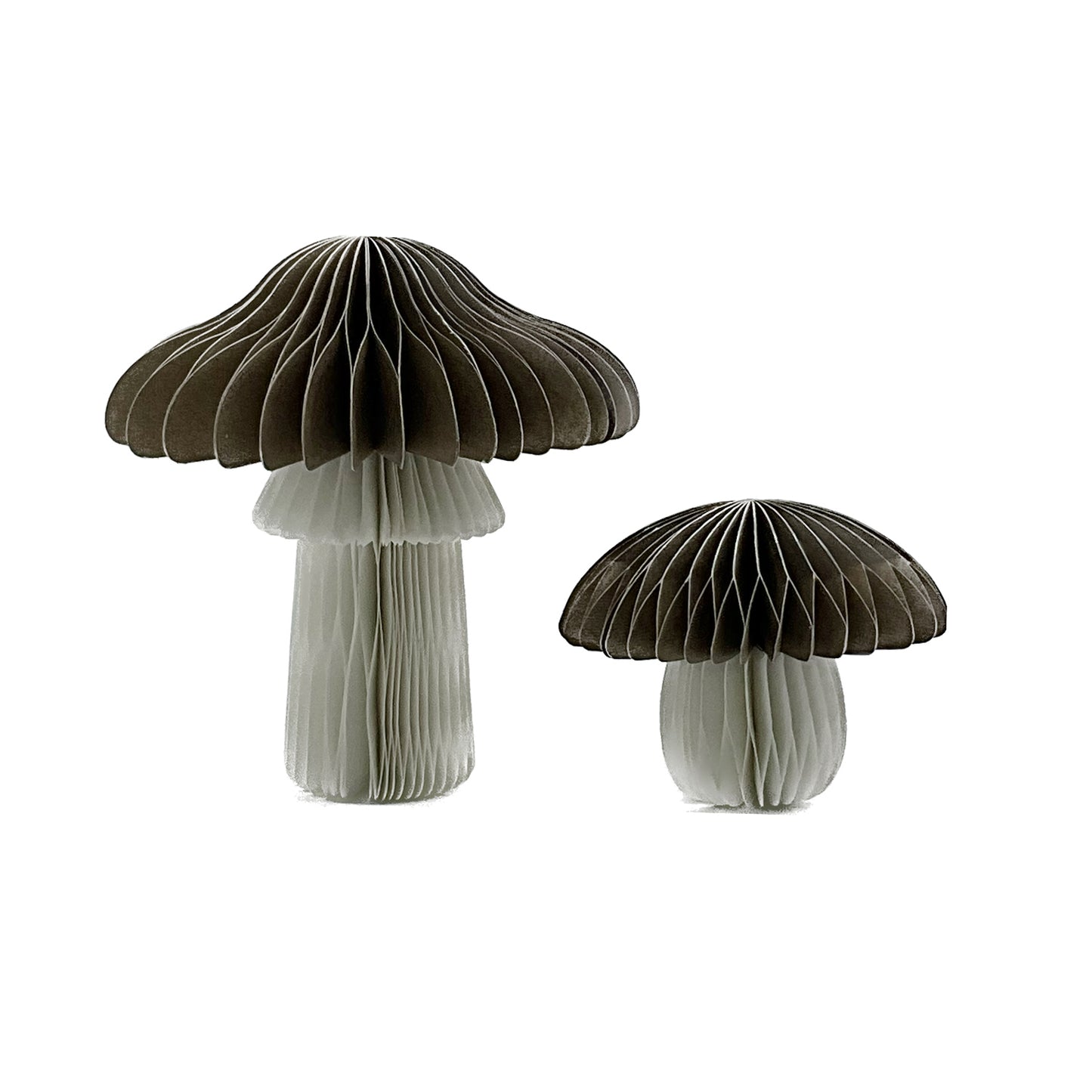 Honeycomb Paper Mushroom 6cm / Brown / White