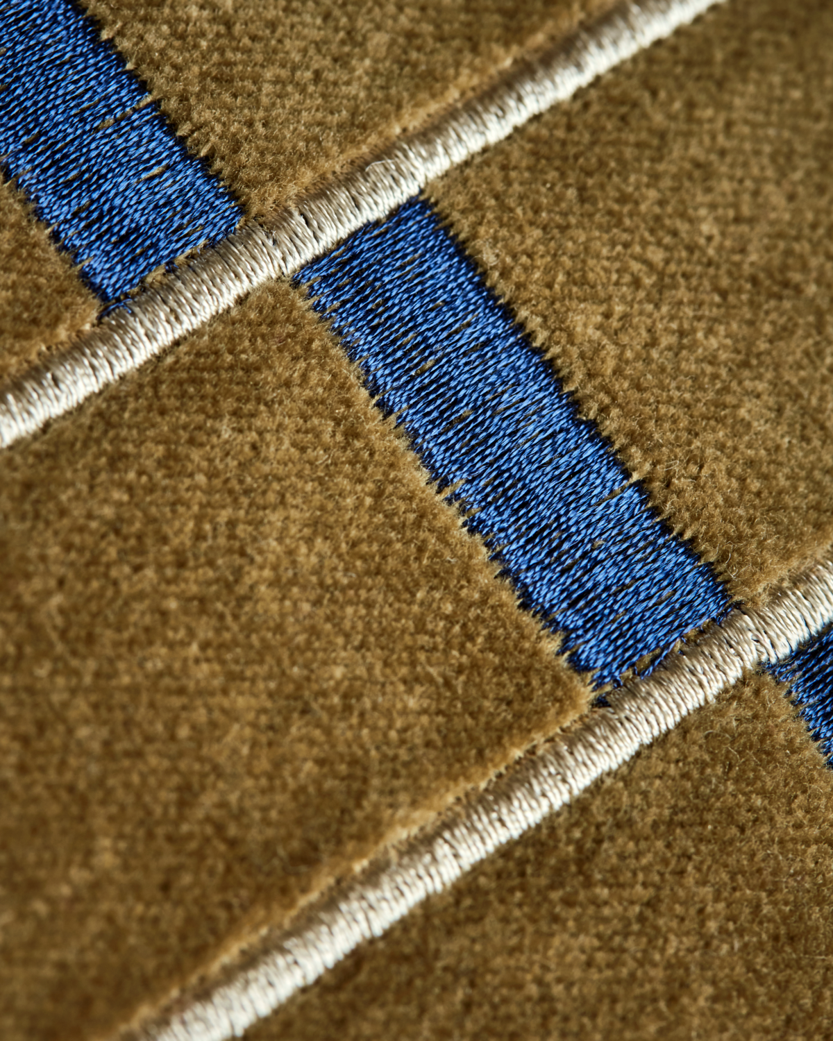 Blue Block Lines Cushion 70 x 50