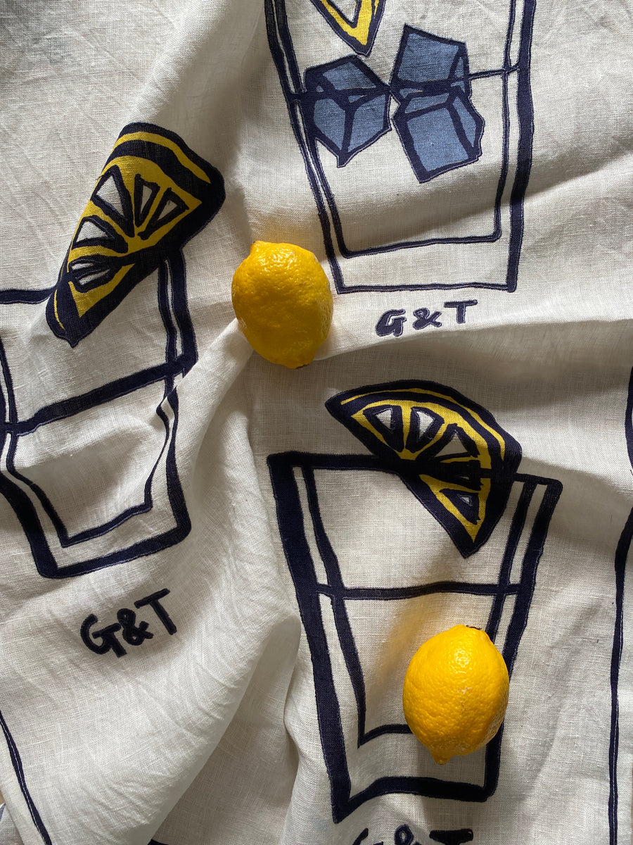 Amuse la Bouche Linen Tea Towel - Gin