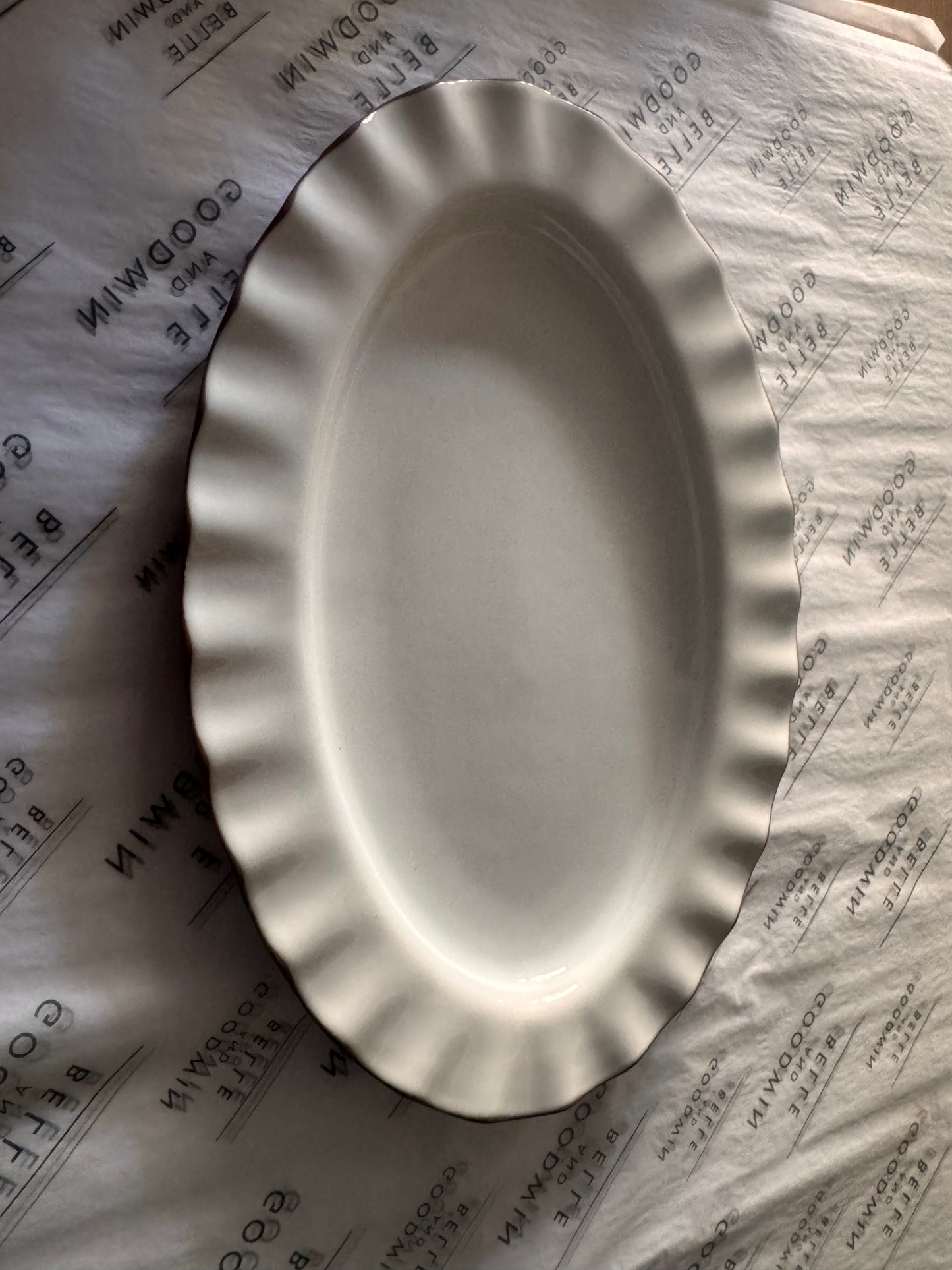 Sam Baron Oval Tray White
