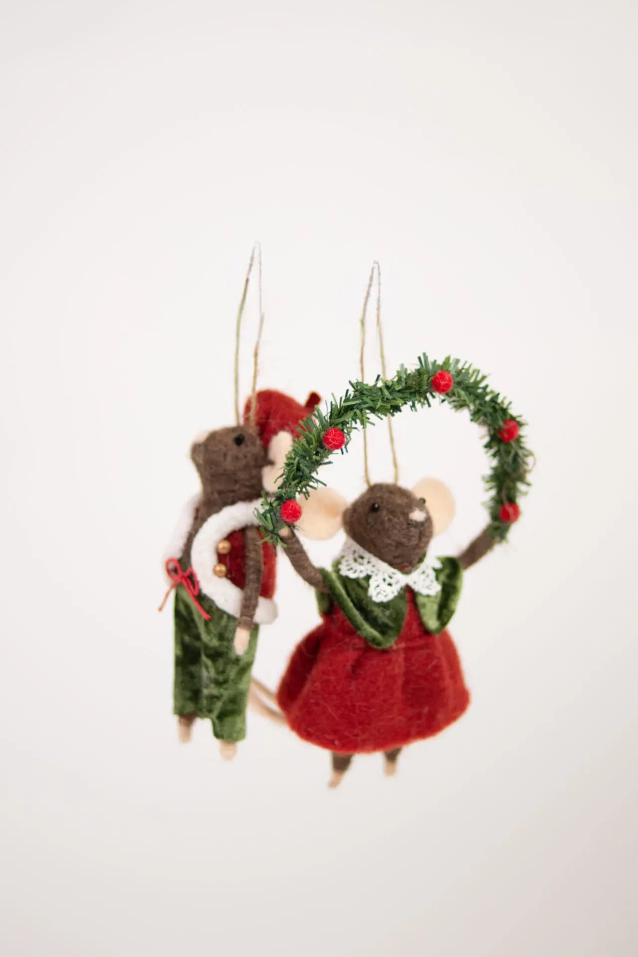 Brown Mice - Christmas Bow