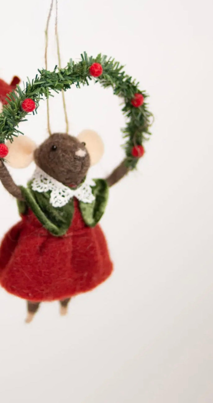 Brown Mice - Christmas Bow