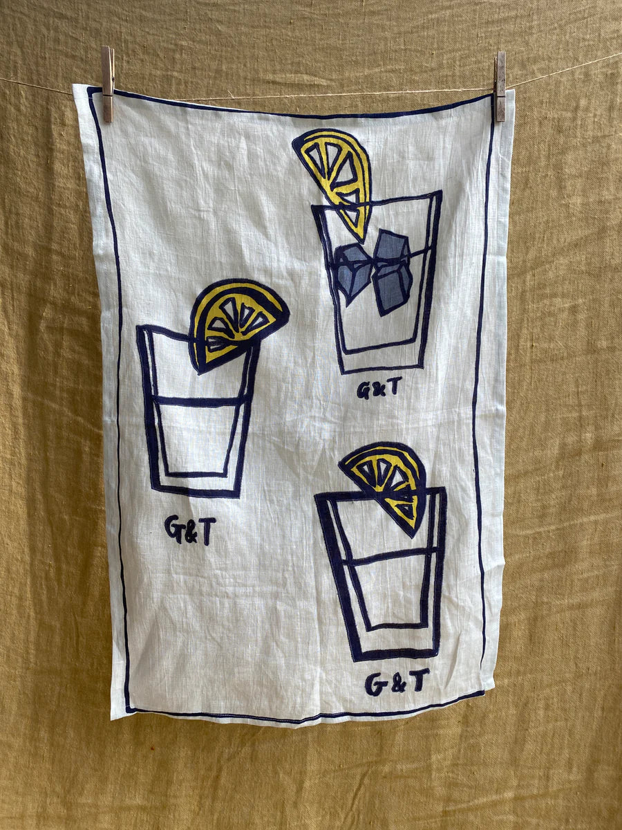 Amuse la Bouche Linen Tea Towel - Gin