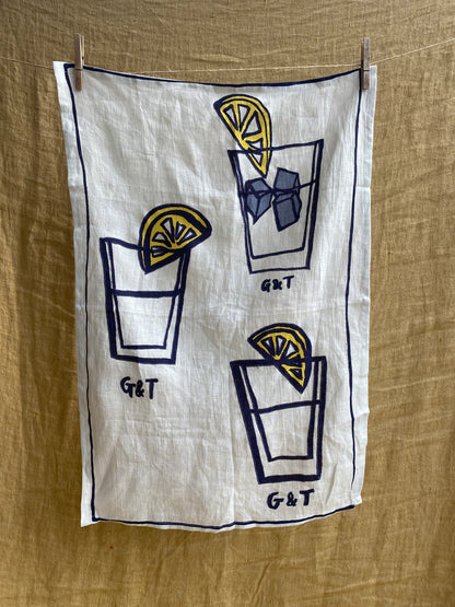 Amuse la Bouche Linen Tea Towel - Gin