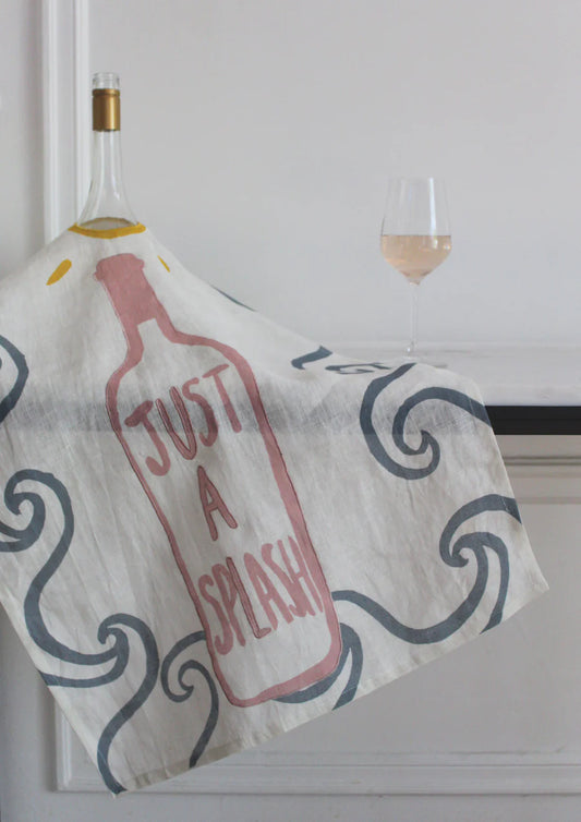 Amuse la Bouche Linen Tea Towel - Splash