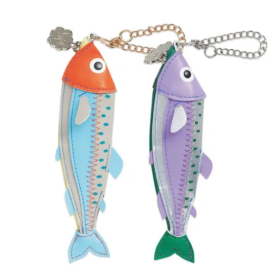 Fish Orange Zipped Pouch