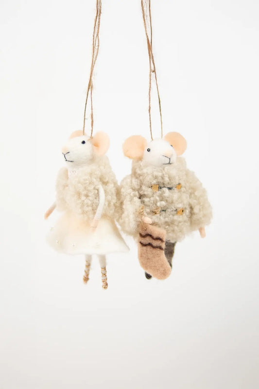 Mice white - Furry Jacket / Stocking