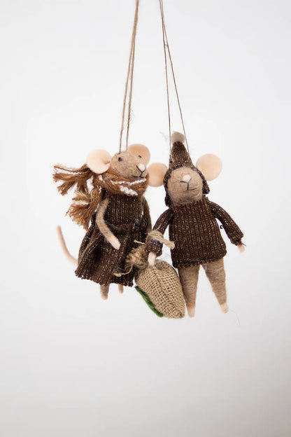 Mice Grey Brown - Gift Sack