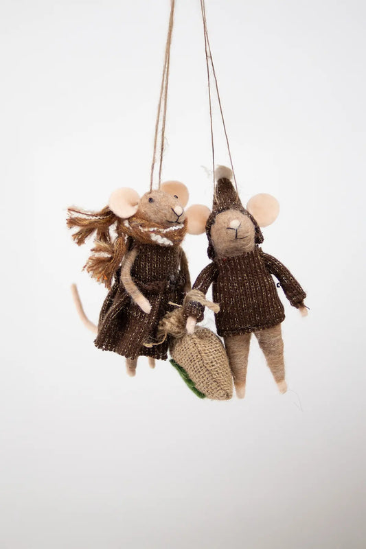 Mice grey brown - Dress / Scarf