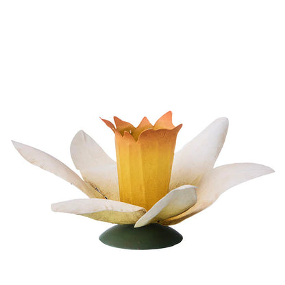 Daffodil Head Straw Candle Holder H7cm