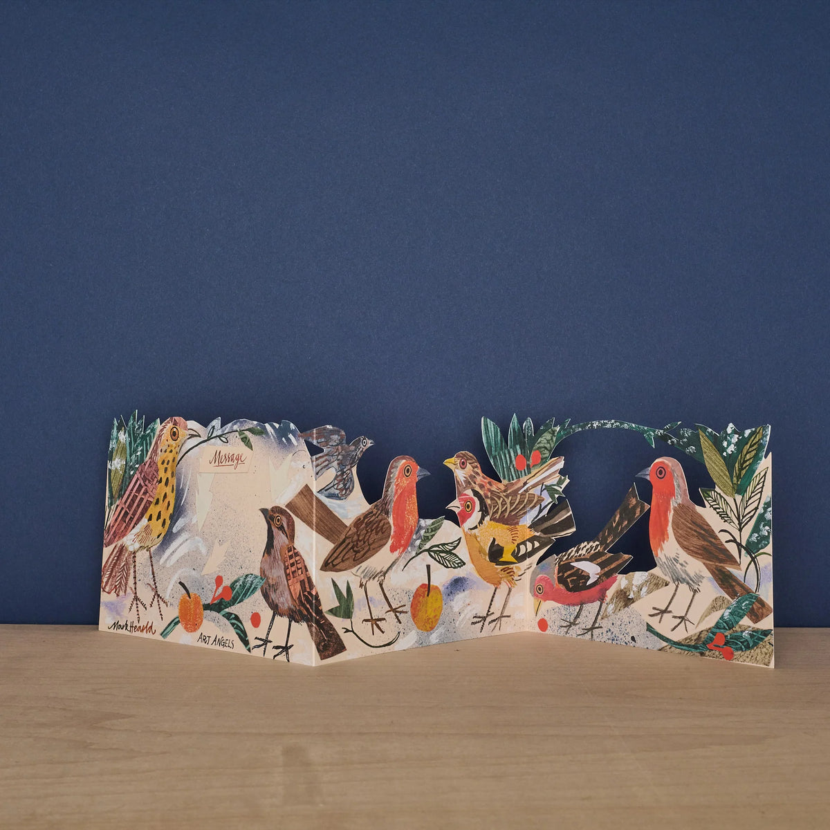 Three Fold Winter Feast Die-Cut Greetings Card