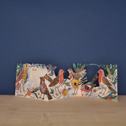 Three Fold Winter Feast Die-Cut Greetings Card