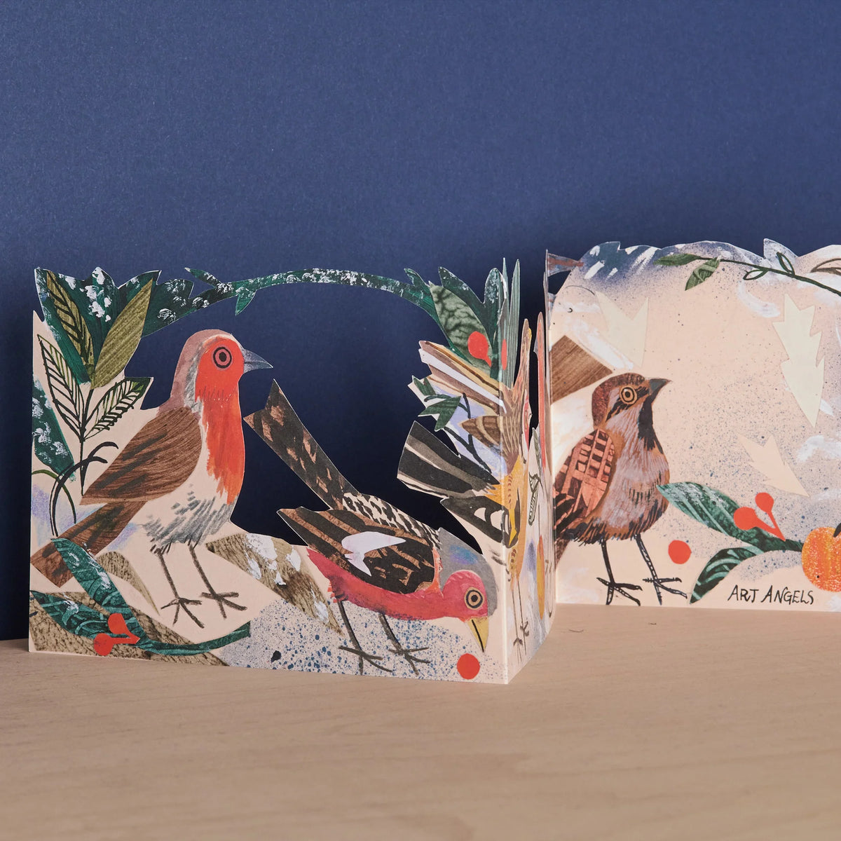 Three Fold Winter Feast Die-Cut Greetings Card