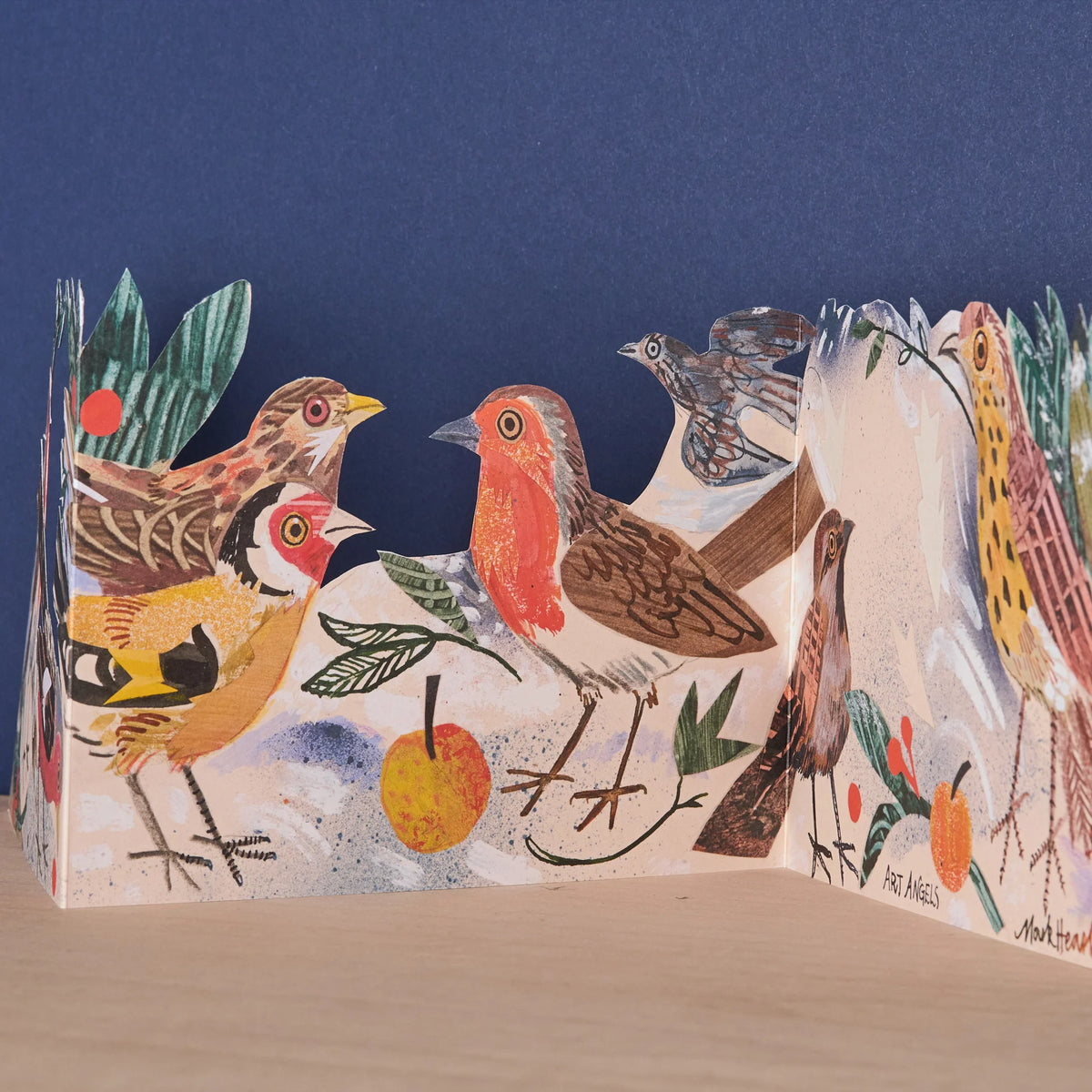 Three Fold Winter Feast Die-Cut Greetings Card