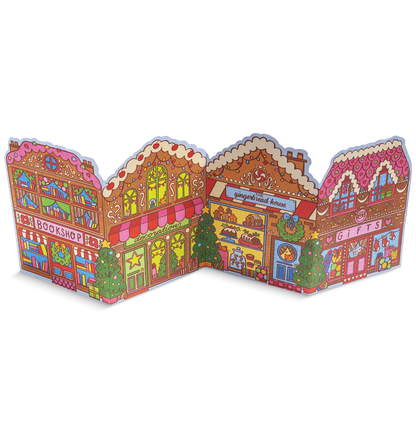 Gingerbread Street Fold Out Concertina Christmas Card