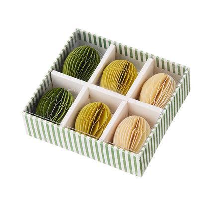 Paper Eggs Swirl Ivy XS S/6pcs