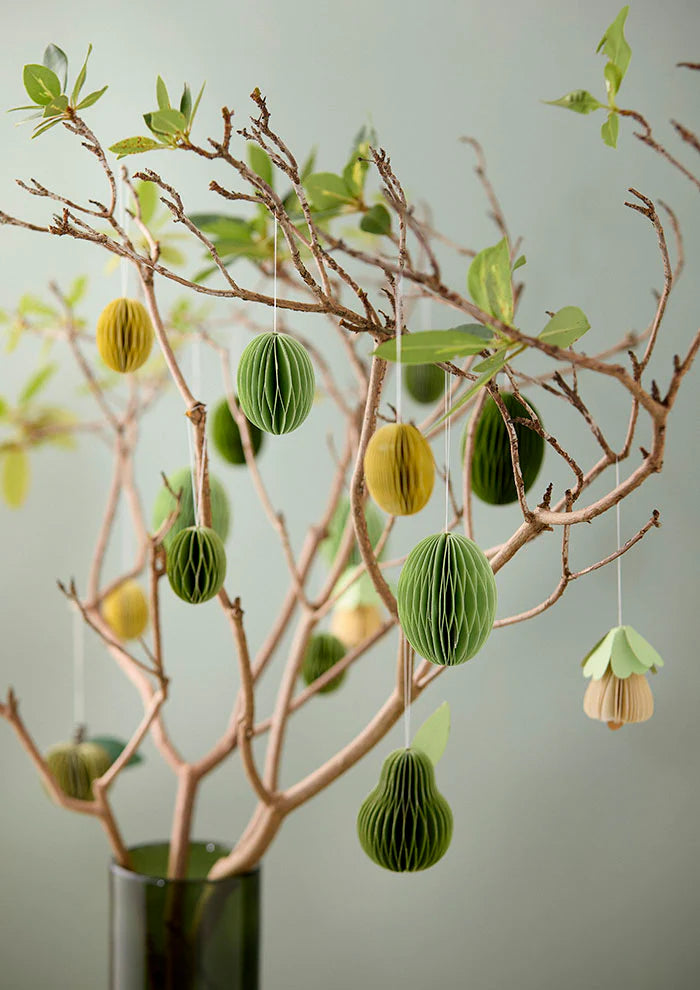 Paper Eggs Swirl Ivy XS S/6pcs