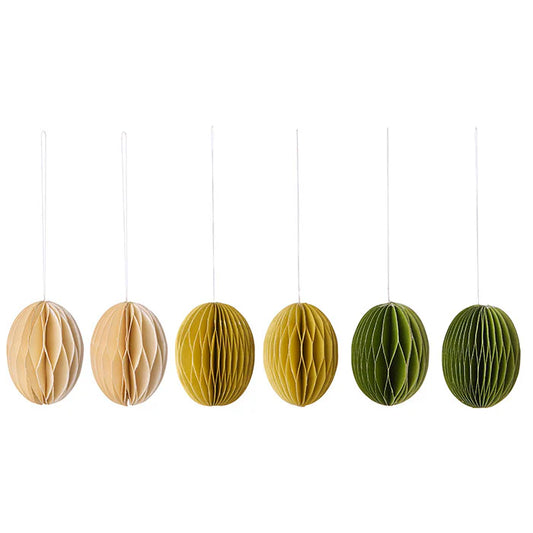 Paper Eggs Swirl Ivy XS S/6pcs
