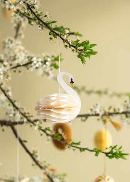 Honeycomb Swans H7/8cm Black/Off