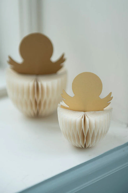 Honeycomb Chickens 7/9cm Honey S/2pcs