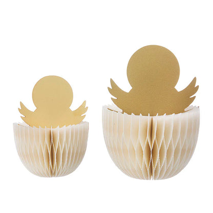 Honeycomb Chickens 7/9cm Honey S/2pcs