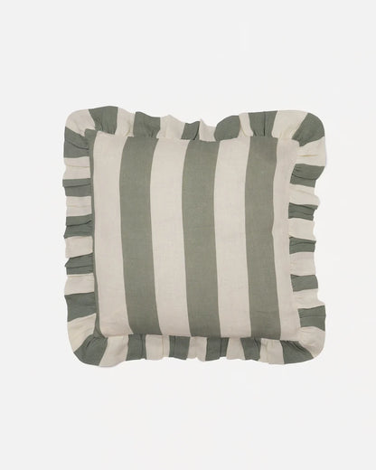 Amuse La Bouche Ruffle Cushion - Sea Green
