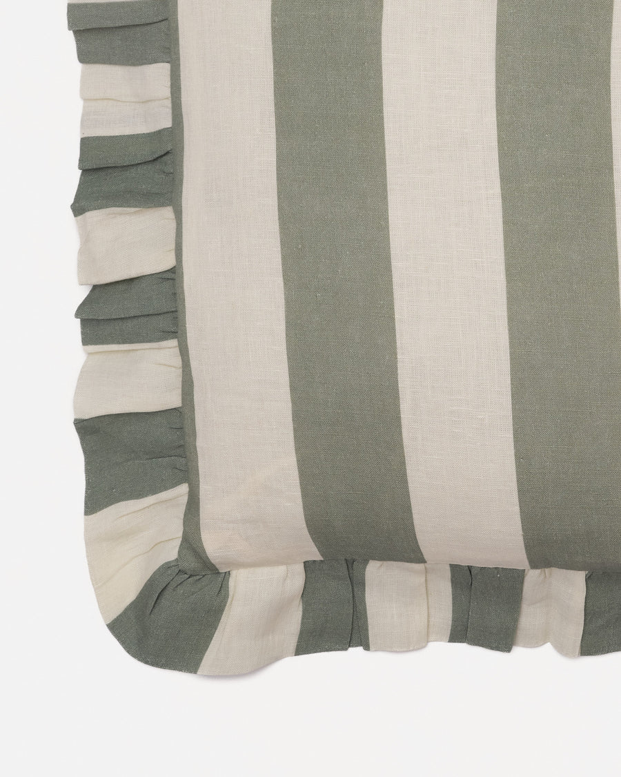 Amuse La Bouche Ruffle Cushion - Sea Green