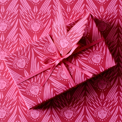 Cambridge Imprint Patterned Paper Suffolk Angels Plum Pudding