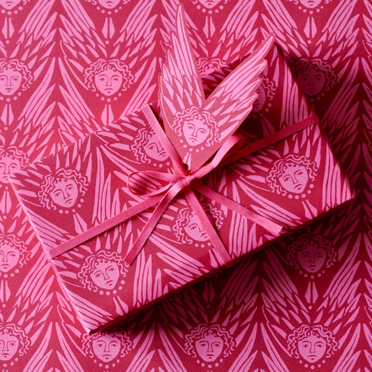 Cambridge Imprint Patterned Paper Suffolk Angels Plum Pudding