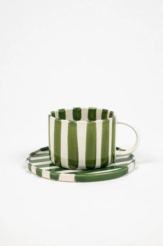Monica cup with saucer green