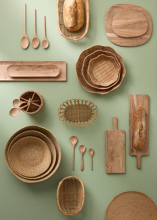 Rattan Tray Ripple Edge-Small