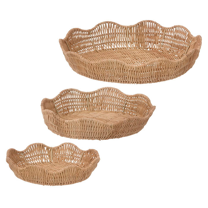 Rattan Tray Ripple Edge-Large