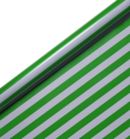 Green + Purple Striped Roll Wrap, 3 Metres