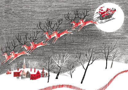 Royal Academy - Christmas Wallet / Roger Duvoisin Santa's Sleigh / Pk 10
