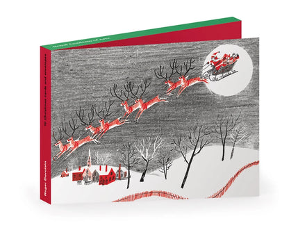 Royal Academy - Christmas Wallet / Roger Duvoisin Santa's Sleigh / Pk 10