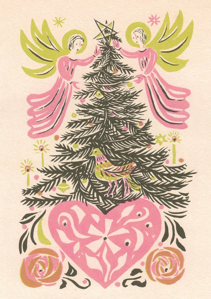 Royal Academy - Christmas Wallet / Ilonka Karasz, Angels and Tree / PK 10