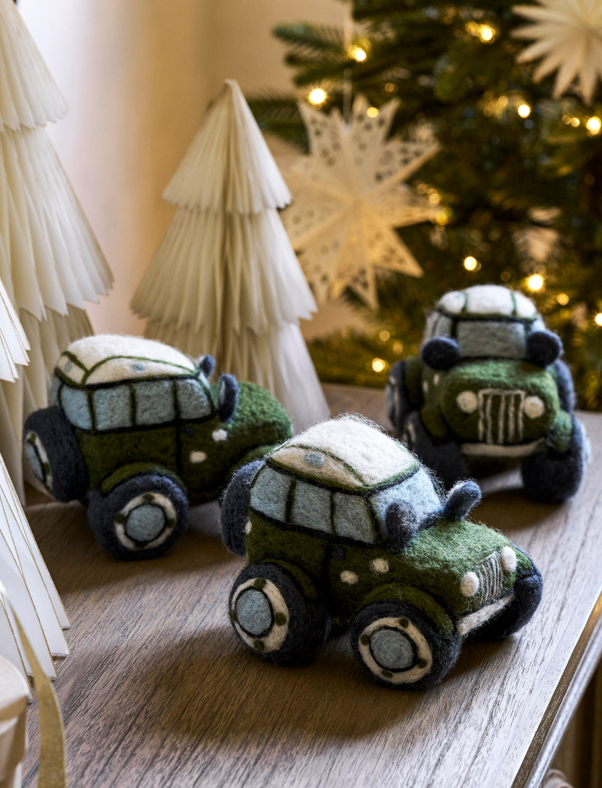 Southwold Christmas Country Car / Felt / Moss