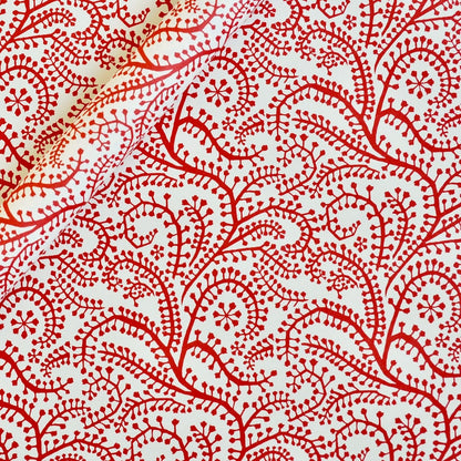 Cambridge Imprint Patterned Paper Seaweed Paisley Crimson