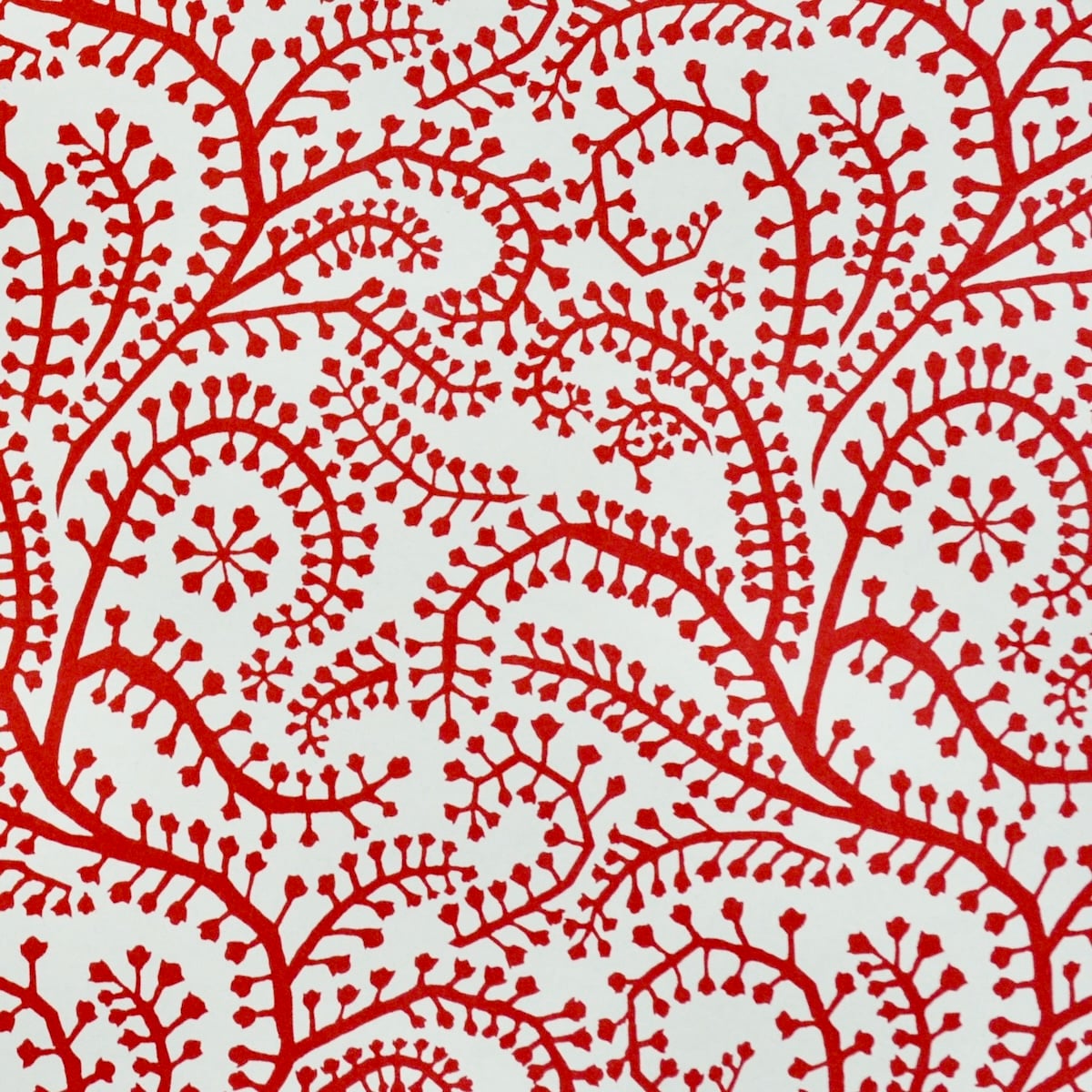 Cambridge Imprint Patterned Paper Seaweed Paisley Crimson
