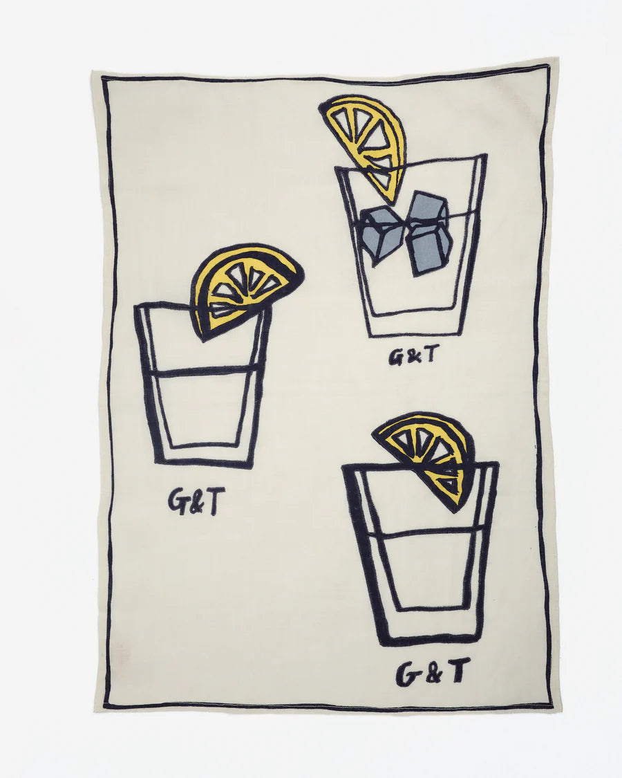Amuse la Bouche Linen Tea Towel - Gin