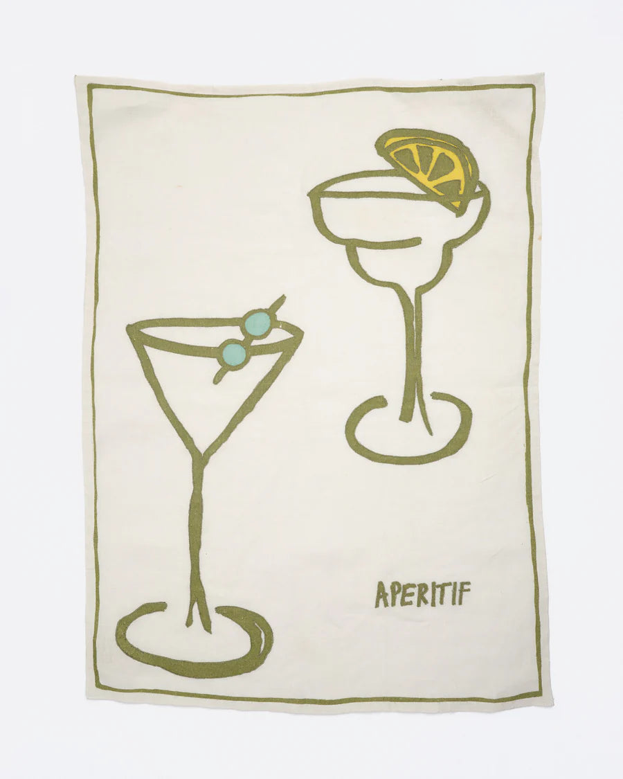Amuse la Bouche Linen Tea Towel - Cocktail