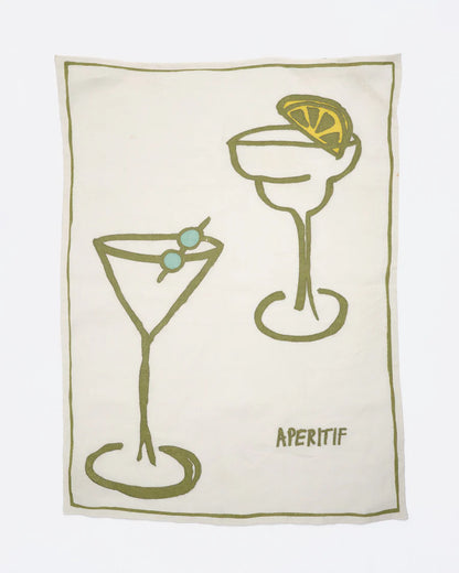 Amuse la Bouche Linen Tea Towel - Cocktail