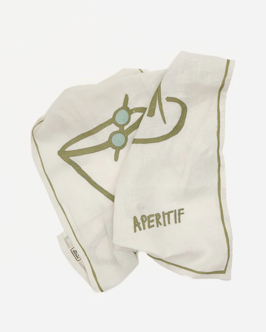 Amuse la Bouche Linen Tea Towel - Cocktail