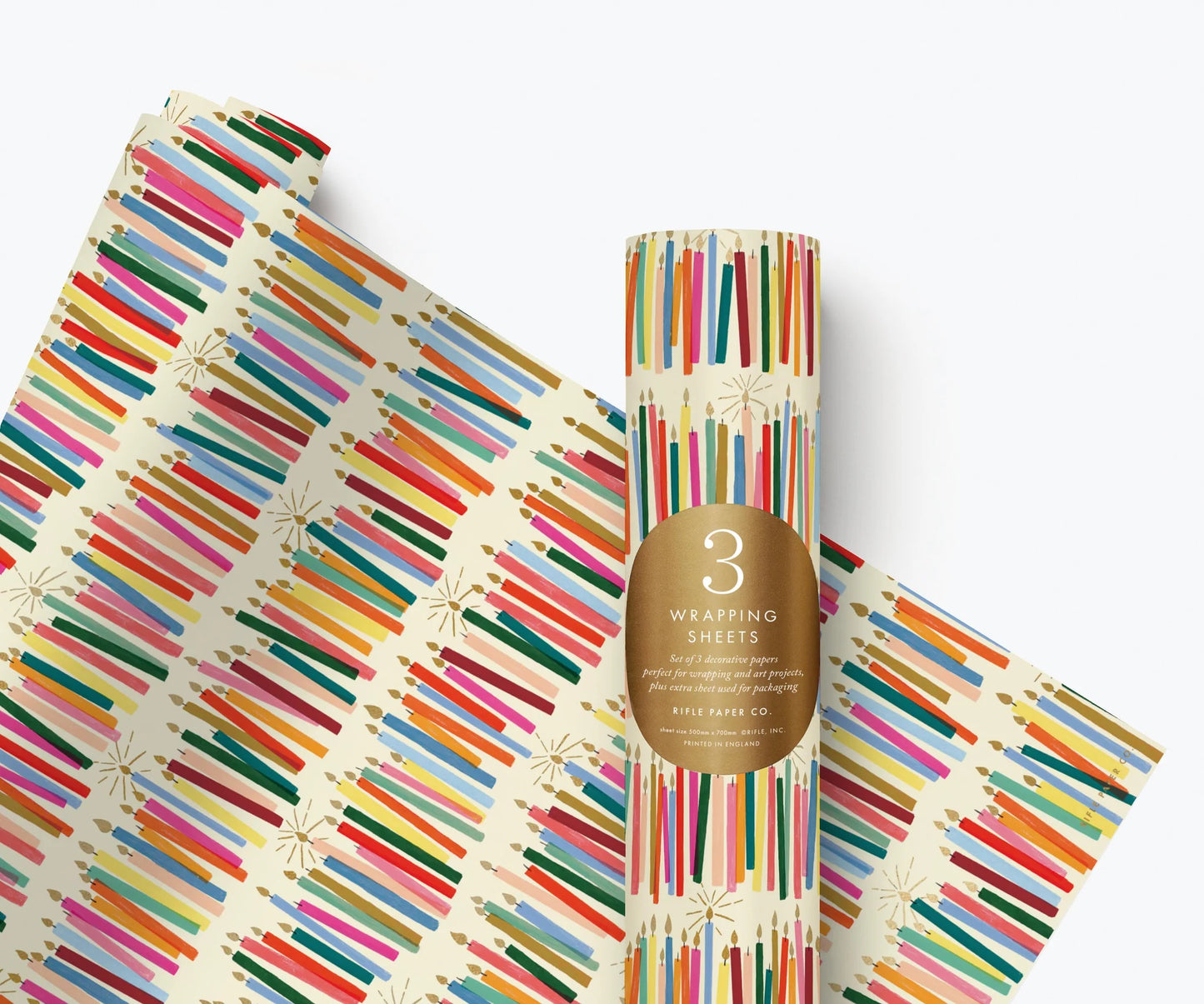 Rifle Paper Candles 3 Roll Wrap